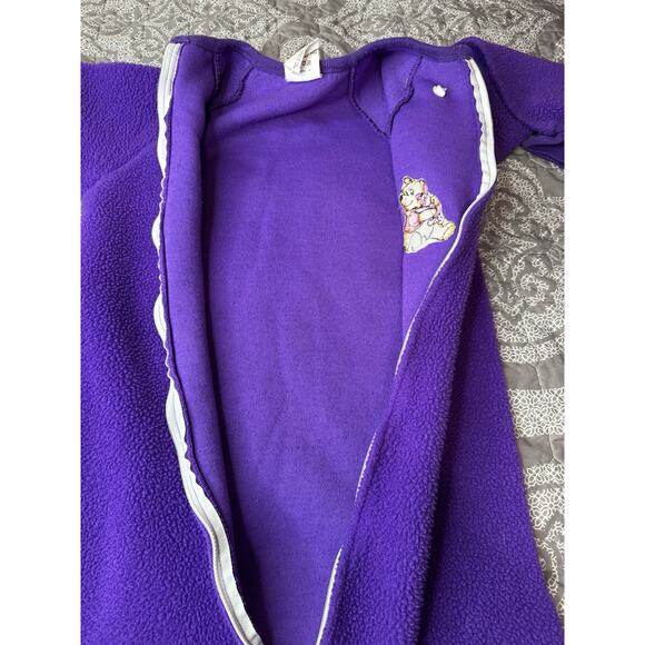Rare Vintage Sz 6 Wormser Winnie The Pooh Piglet Zip Up Purple Pajamas Sleeper - Picture 7 of 11